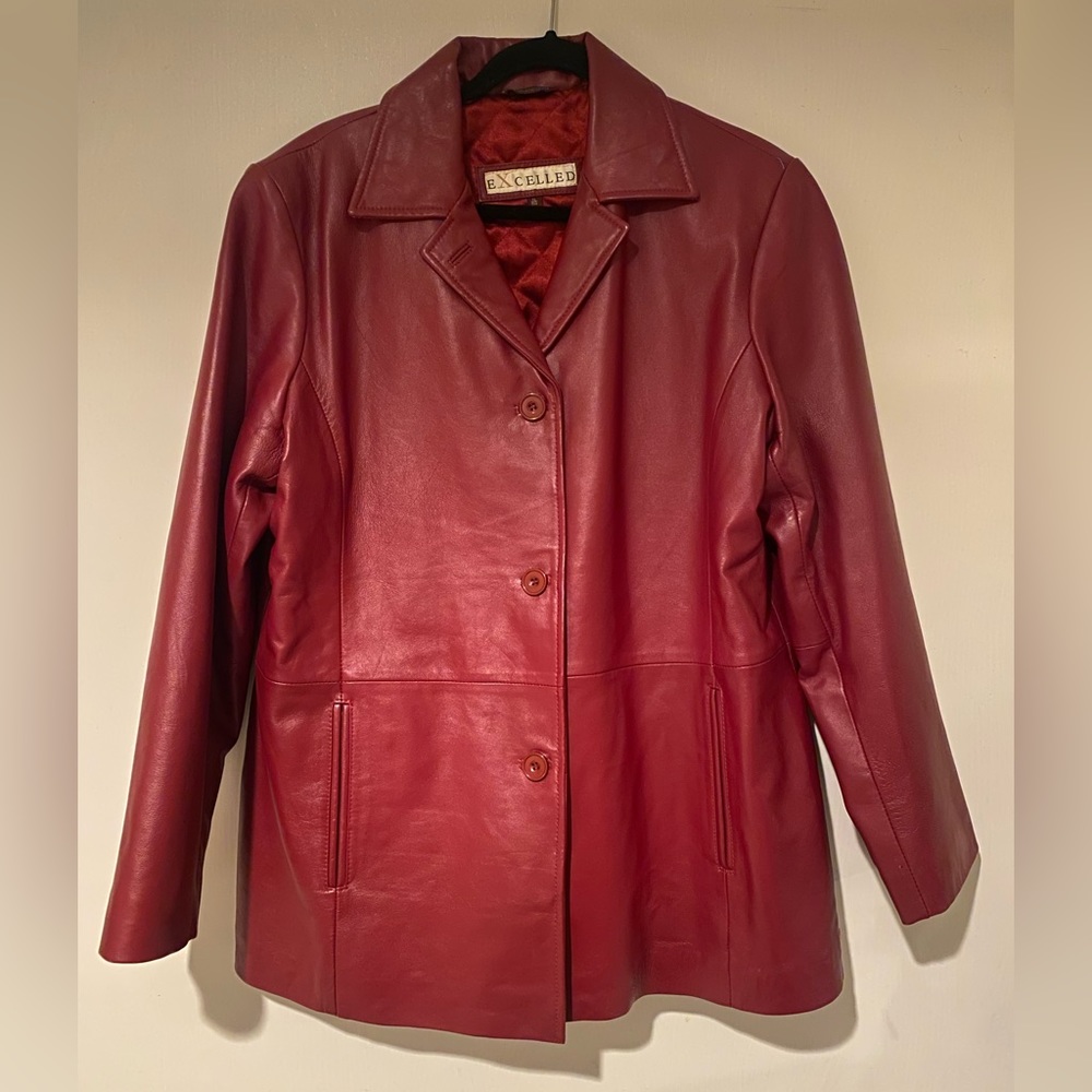 Genuine red leather jacket - Picture 5 of 5